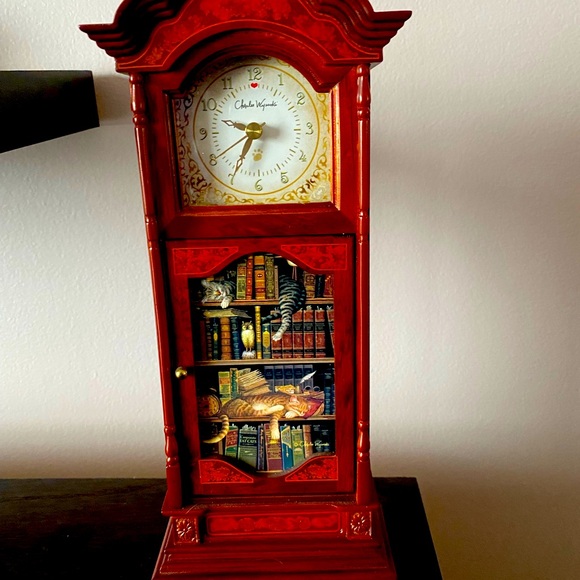 Vintage CHARLES WYSOCKI PURR-FECT TIMES MUSICAL CLOCK Collectible - Picture 1 of 3